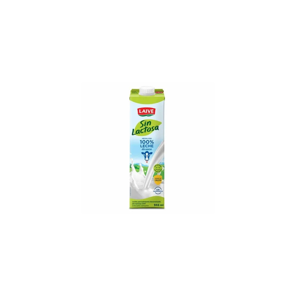 Leche sin Lactosa LAIVE UHT Light Tetrapack 946ml
