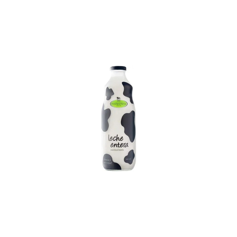 Leche Entera PIAMONTE Botella de Vidrio 946ml