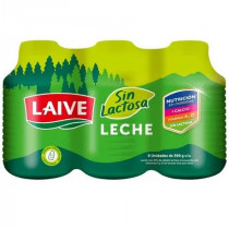 Leche sin Lactosa LAIVE Botella 390g Paquete 6unidades