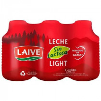 Leche sin Lactosa LAIVE Light Botella 390g Paquete 6unidades