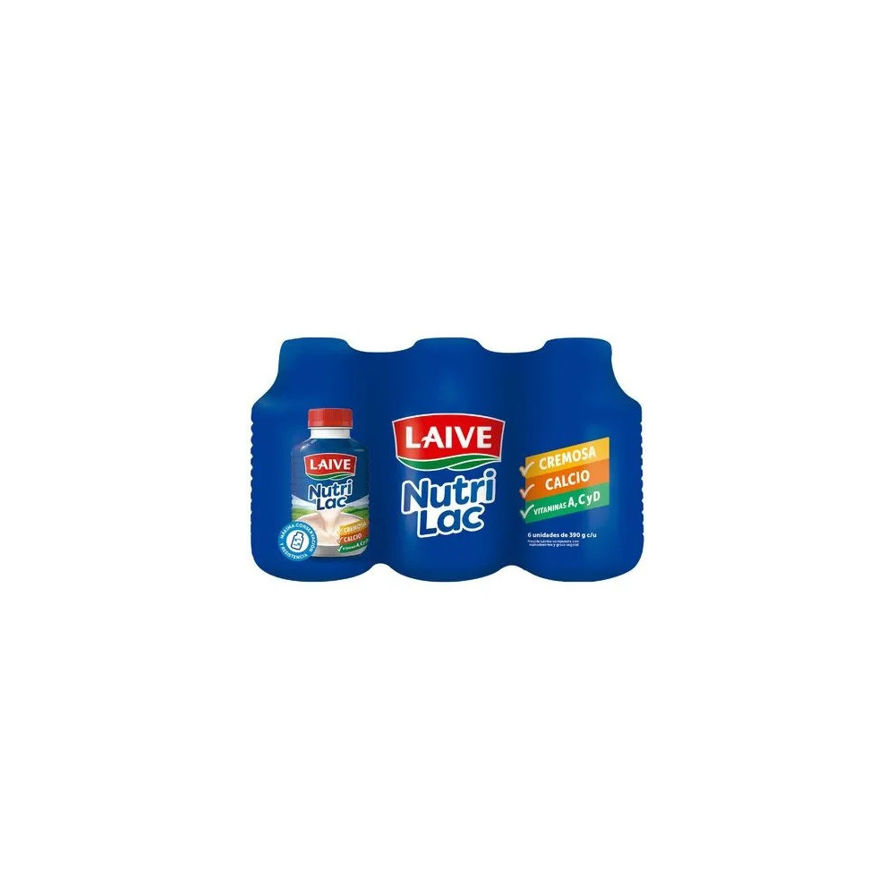Mezcla Láctea LAIVE Nutrilac Botella 390g Paquete 6unidades