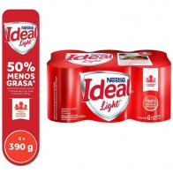 Mezcla Láctea IDEAL Light Lata 390g Paquete 6unidades