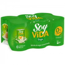 Bebida de Soya SOY VIDA Lata 390g Paquete 6unidades