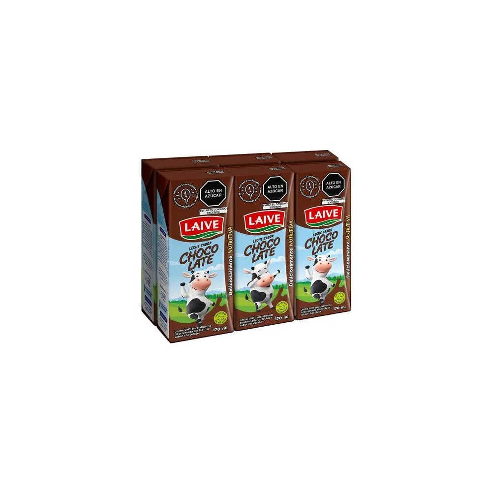 Leche sin Lactosa LAIVE Sabor a Chocolate Caja 180ml Paquete 6unidades