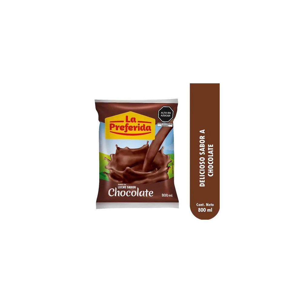 Bebida de Leche Chocolatada LA PREFERIDA Bolsa 800ml Bebida de Leche Chocolatada LA PREFERIDA Bolsa 800ml