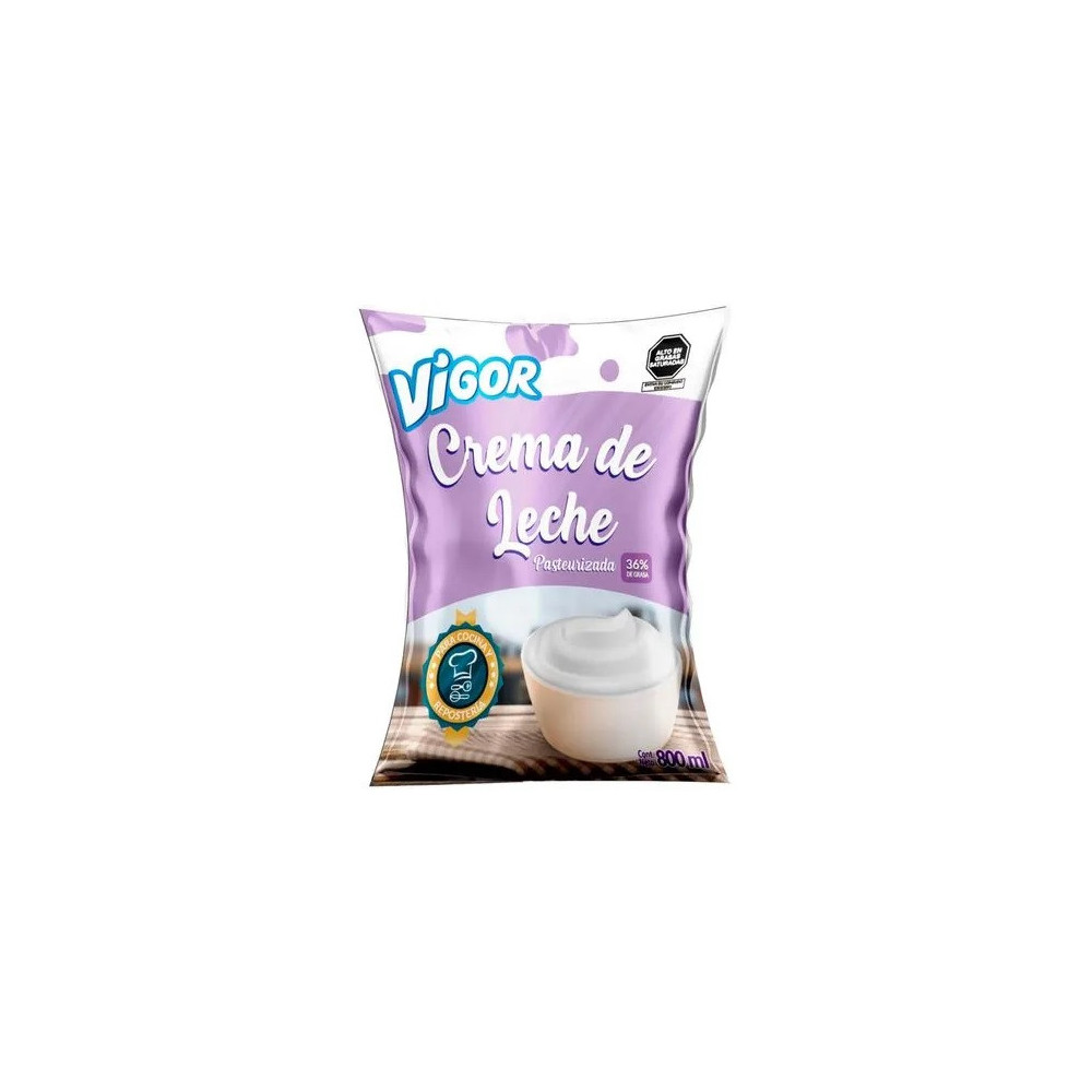 Crema de Leche Pasteurizada VIGOR Bolsa 946g