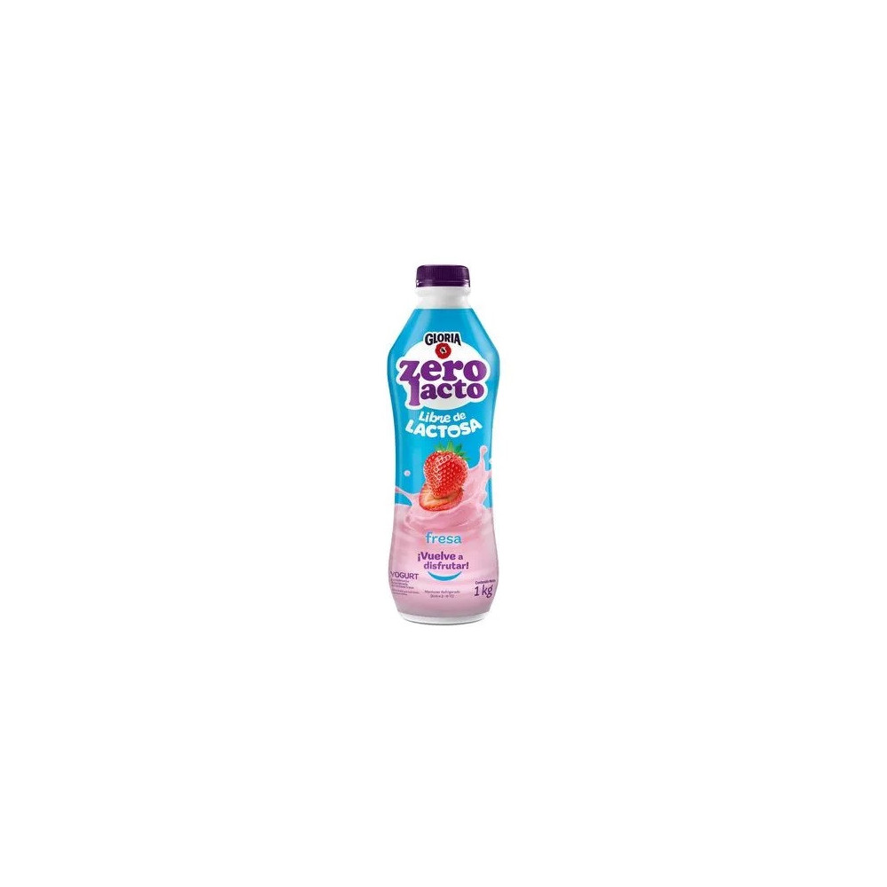 Yogurt Bebible GLORIA sin Lactosa Fresa Botella 1Kg