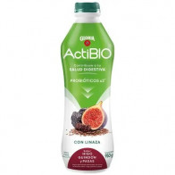 Yogurt GLORIA ActiBio con Linaza Sabor a Higo, Guindón y Pasas Botella 950g
