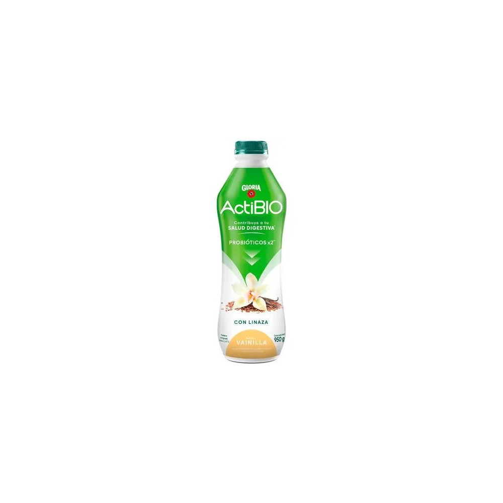 Yogurt GLORIA ActiBio con Linaza Sabor a Vainilla Botella 950g