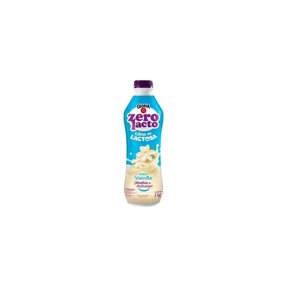 Yogurt Zero Lactosa GLORIA Sabor a Vainilla Botella 1Kg