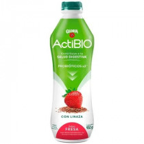 Yogurt GLORIA ActiBio con Linaza Sabor a Fresa Botella 950g