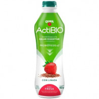 Yogurt GLORIA ActiBio con Linaza Sabor a Fresa Botella 950g
