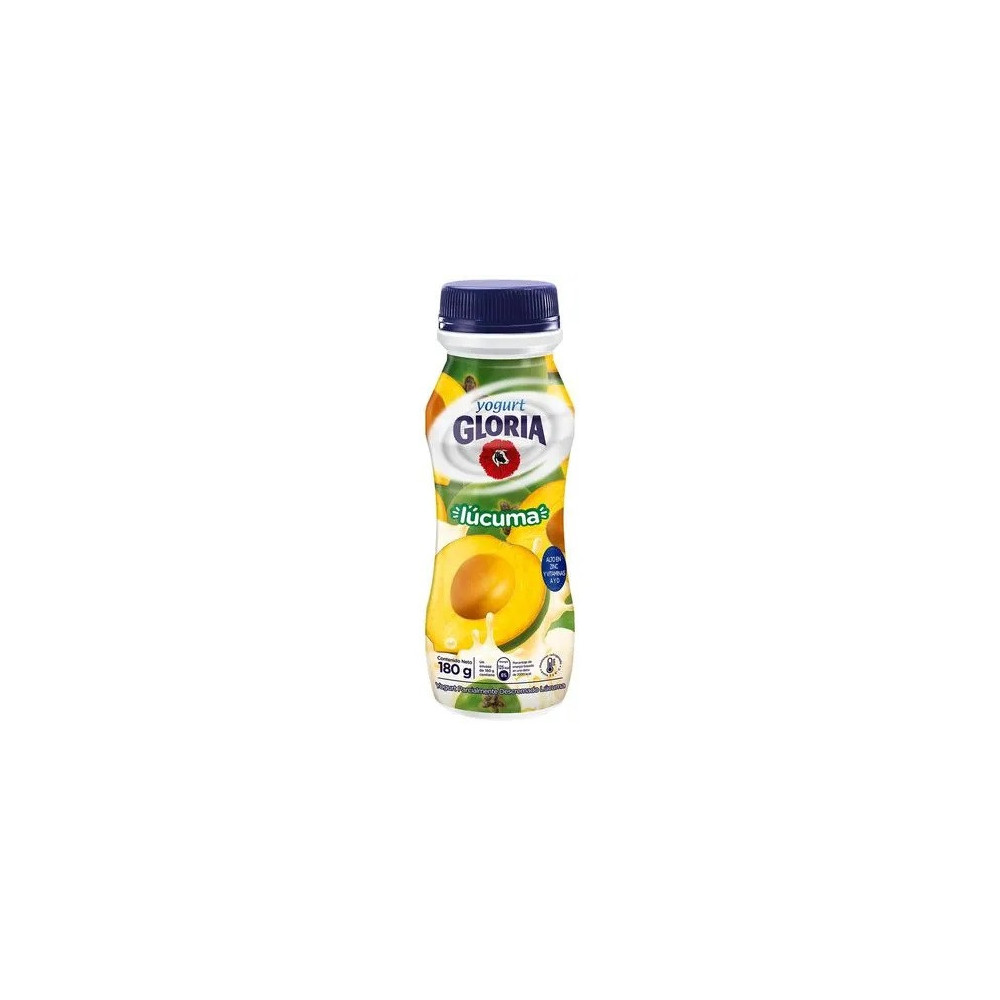 Yogurt Bebible GLORIA Sabor a Lúcuma Botella 180g