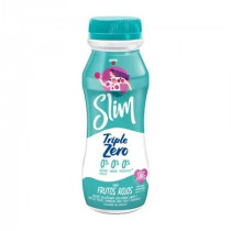 Yogurt Descremado GLORIA Slim Triple Cero Frutos Rojos Botella 180g