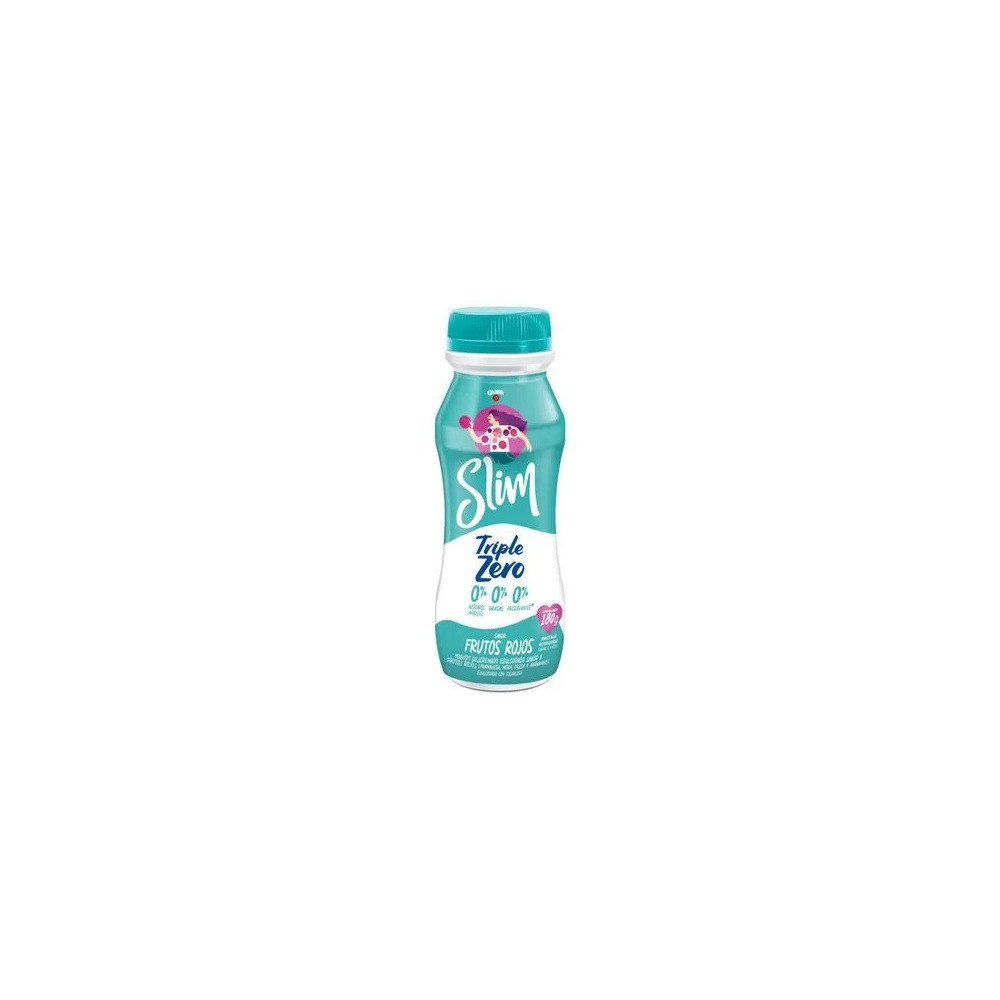 Yogurt Descremado GLORIA Slim Triple Cero Frutos Rojos Botella 180g Yogurt Descremado GLORIA Slim Triple Cero Frutos Rojos Botella 180g