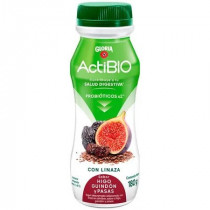 Yogurt GLORIA ActiBio con Linaza Sabor a Higo, Guindón y Pasas Botella 180g