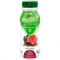 Yogurt GLORIA ActiBio con Linaza Sabor a Higo, Guindón y Pasas Botella 180g