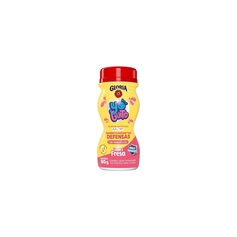 Alimento Lácteo Probiótico GLORIA Yoguito Sabor a Fresa Botella 80g Alimento Lácteo Probiótico GLORIA Yoguito Sabor a Fresa Botella 80g