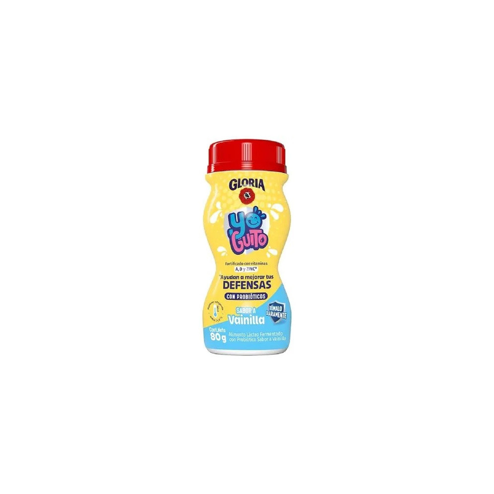 Alimento Lácteo Probiótico GLORIA Yoguito Sabor a Vainilla Botella 80g Alimento Lácteo Probiótico GLORIA Yoguito Sabor a Vainilla Botella 80g