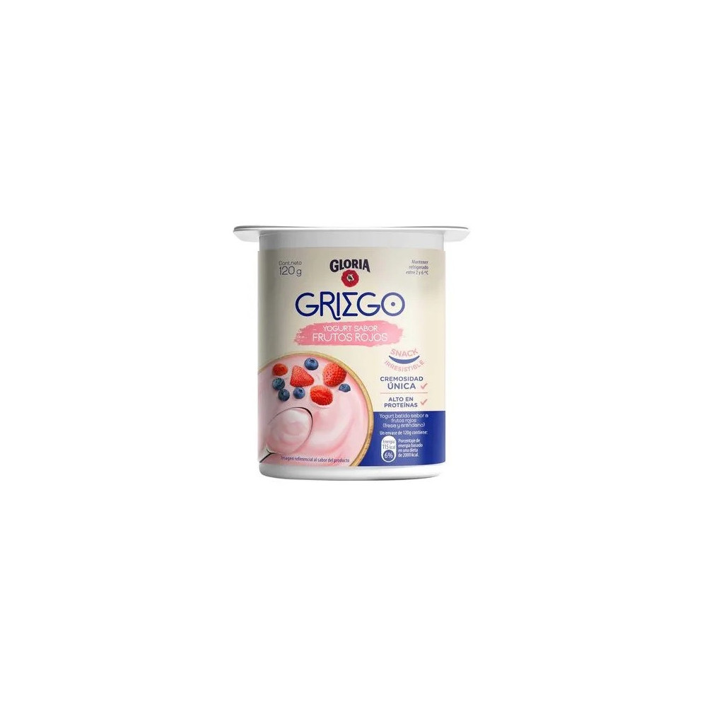 Yogurt Batido GLORIA Griego Sabor Frutos Rojos Vaso 120g Yogurt Batido GLORIA Griego Sabor Frutos Rojos Vaso 120g