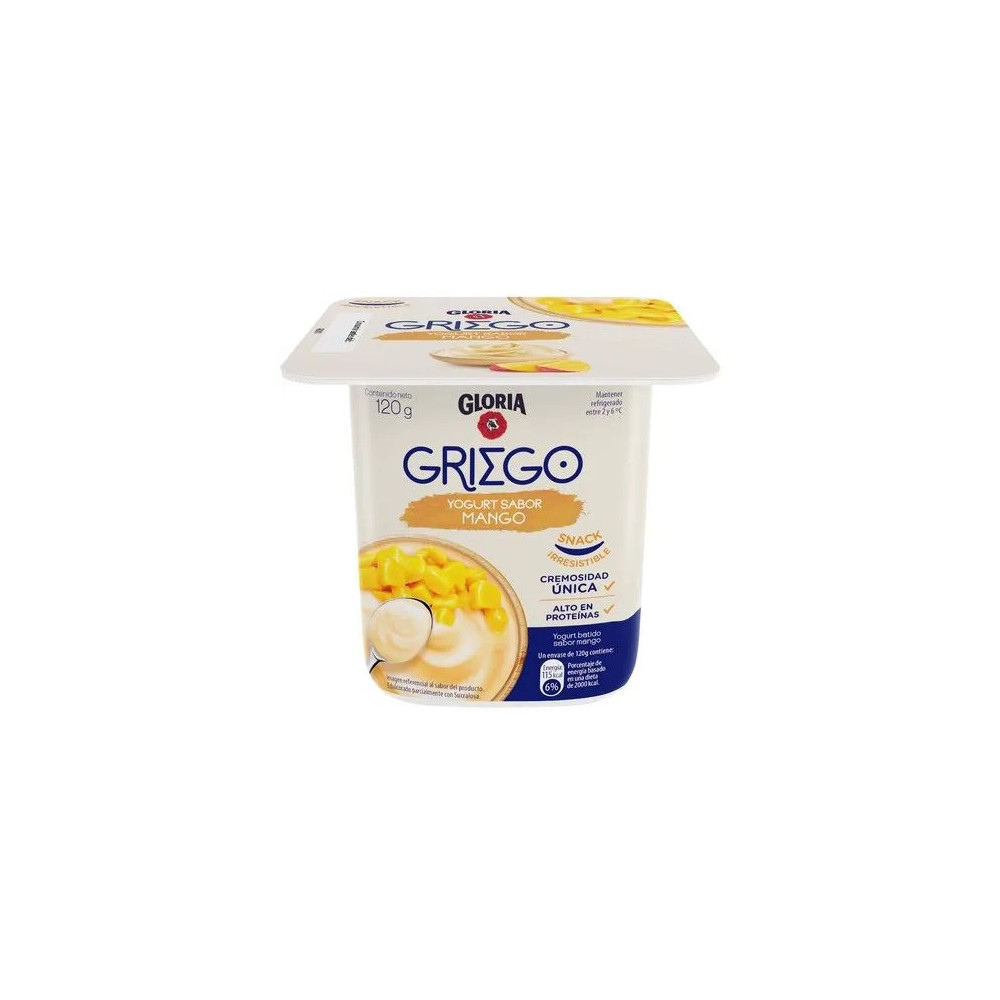 Yogurt Batido GLORIA Griego Sabor Mango Vaso 120g