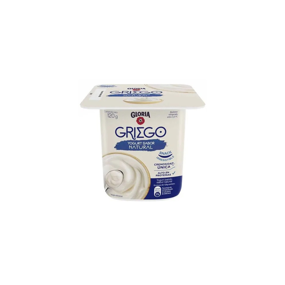 Yogurt Batido GLORIA Griego Sabor Natural Vaso 120g Yogurt Batido GLORIA Griego Sabor Natural Vaso 120g