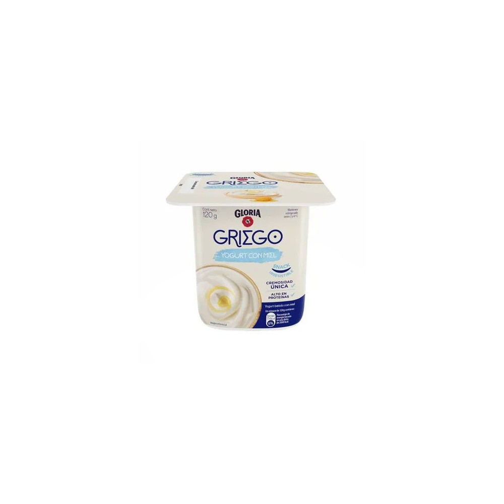 Yogurt Batido GLORIA Griego con Miel Vaso 120g Yogurt Batido GLORIA Griego con Miel Vaso 120g