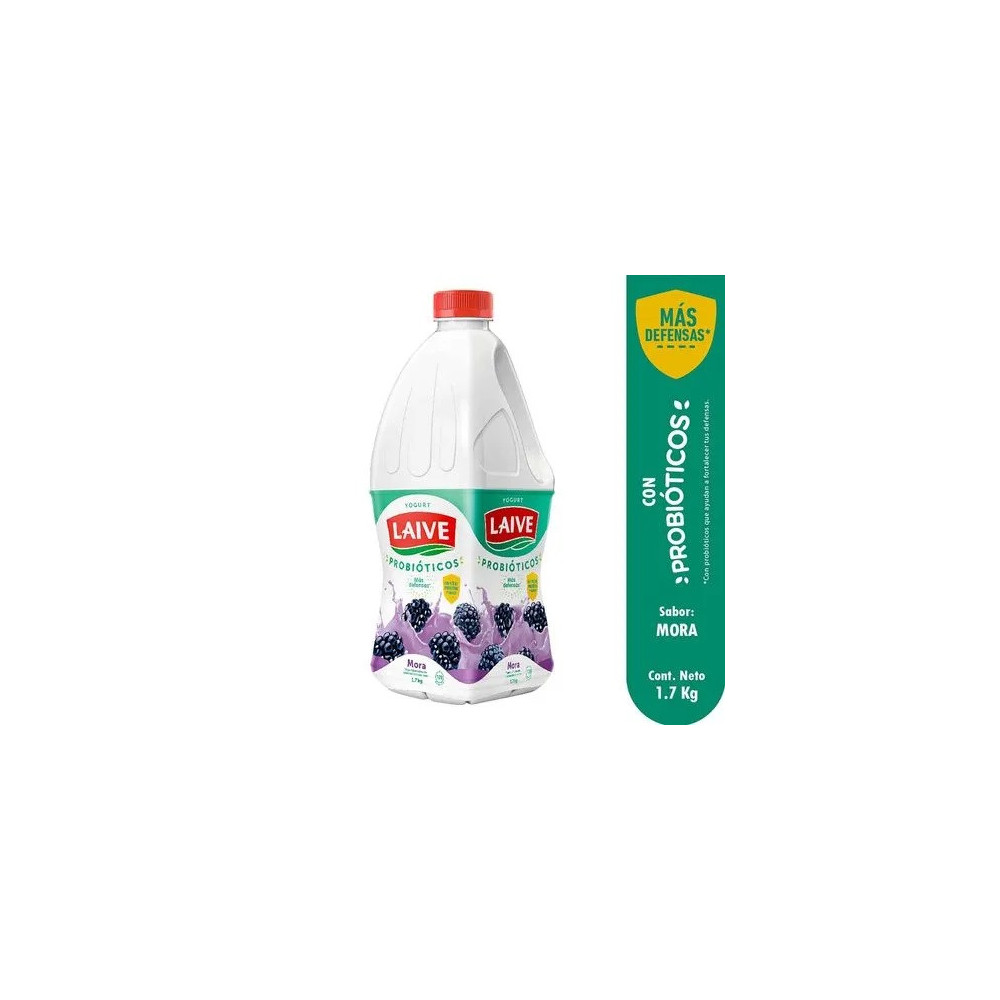 Yogurt Probiótico LAIVE Sabor a Mora Galonera 1.7Kg Yogurt Probiótico LAIVE Sabor a Mora Galonera 1.7Kg