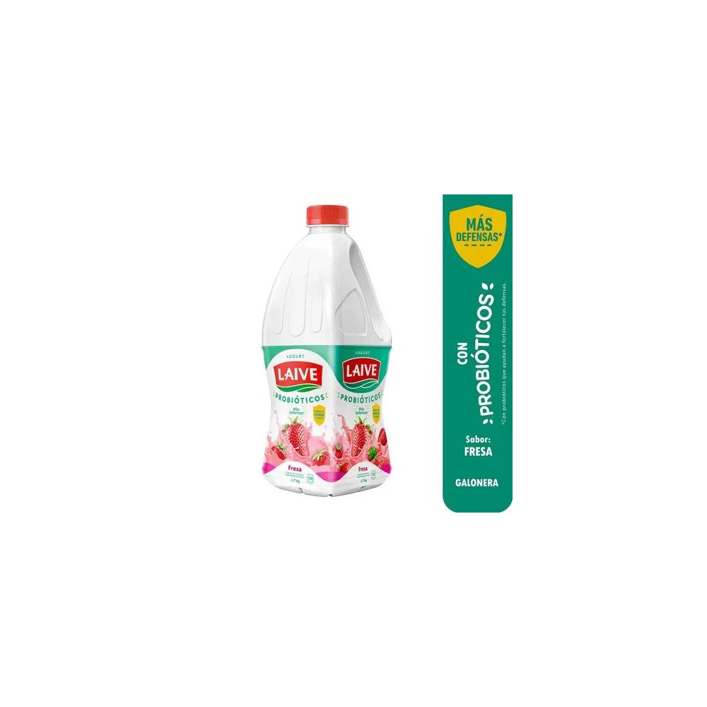 Yogurt Bebible LAIVE Bio Sabor a Fresa Galonera 1.7Kg Yogurt Bebible LAIVE Bio Sabor a Fresa Galonera 1.7Kg