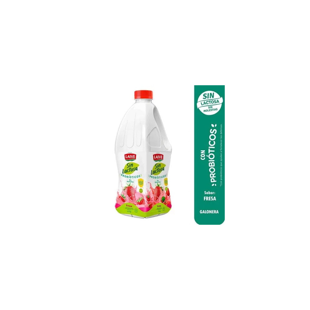 Yogurt Sabor a Fresa sin Lactosa LAIVE Galonera 1.7Kg Yogurt Sabor a Fresa sin Lactosa LAIVE Galonera 1.7Kg