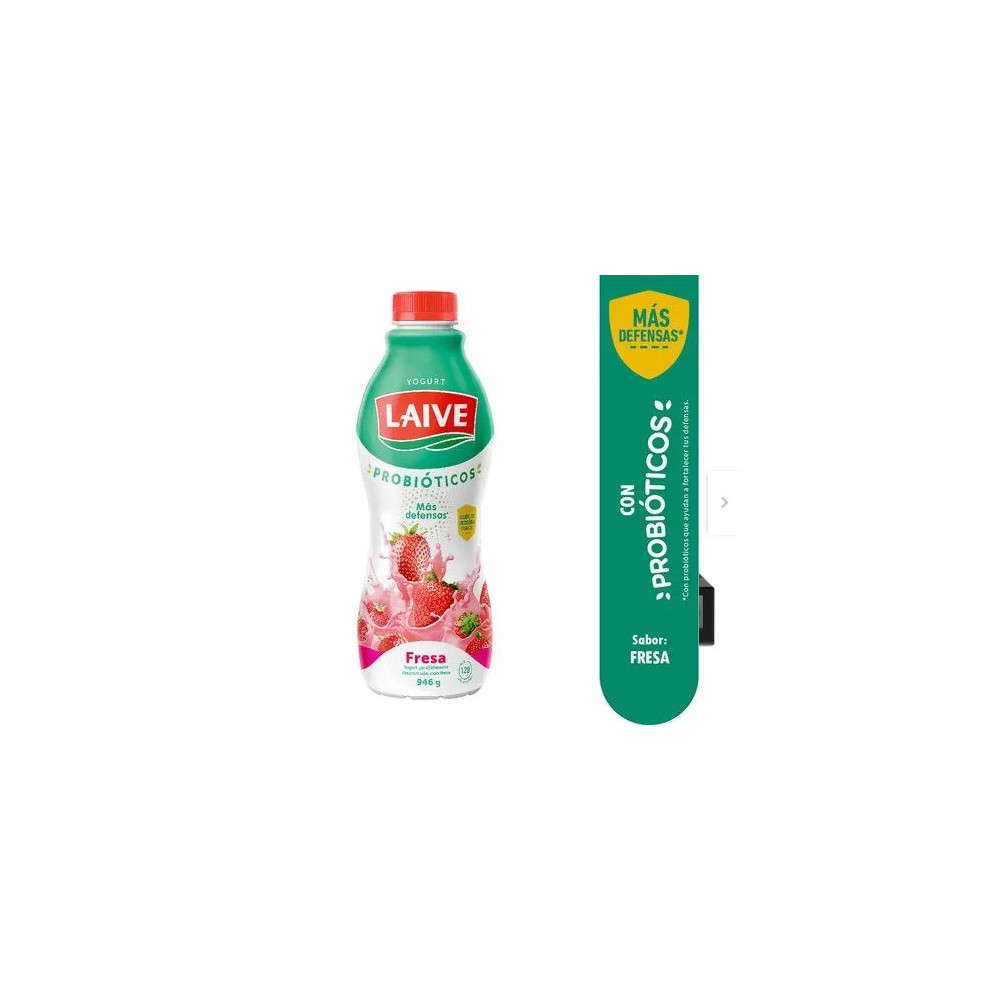 Yogurt Bebible LAIVE Bio Sabor a Fresa Botella 946g Yogurt Bebible LAIVE Bio Sabor a Fresa Botella 946g