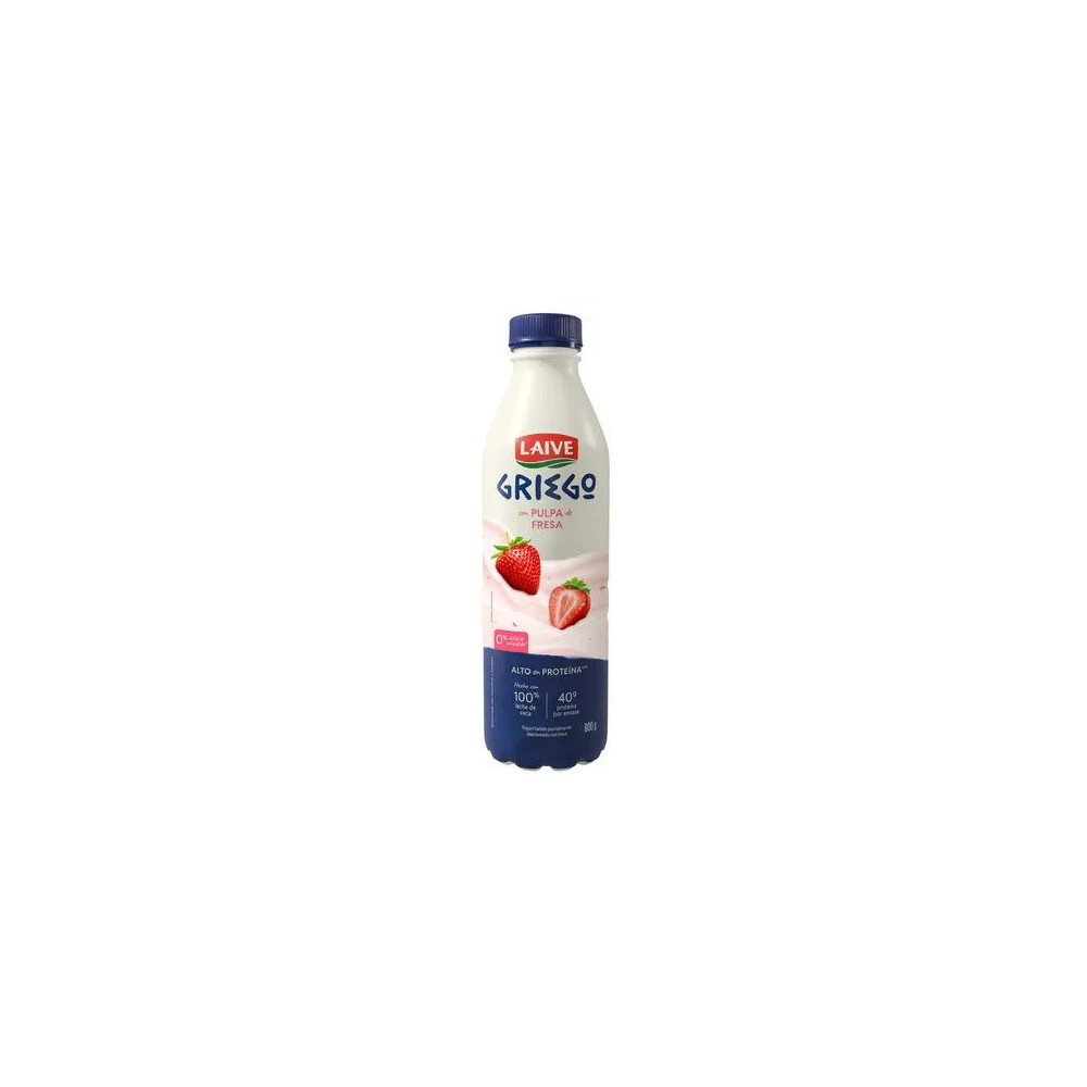 Yogurt Griego LAIVE Sabor a Fresa Botella 800g Yogurt Griego LAIVE Sabor a Fresa Botella 800g