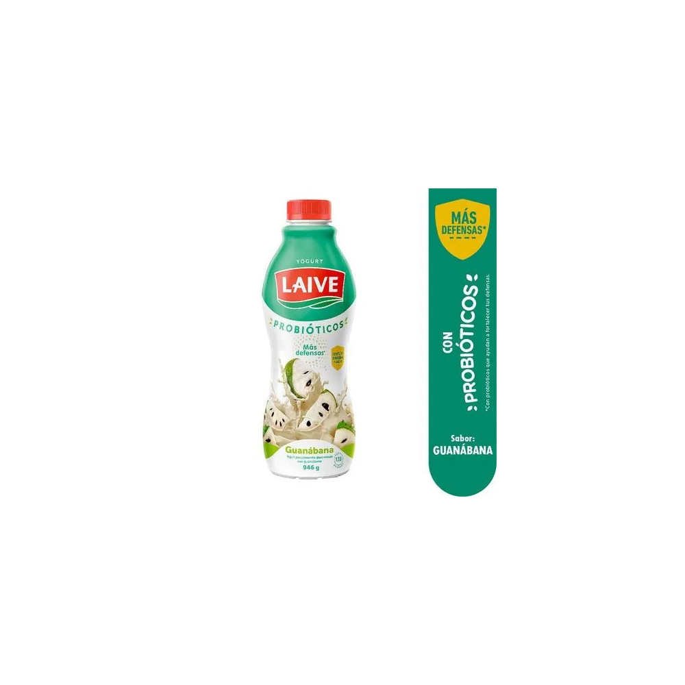 Yogurt Bebible LAIVE Bio Sabor a Guanábana Botella 946g