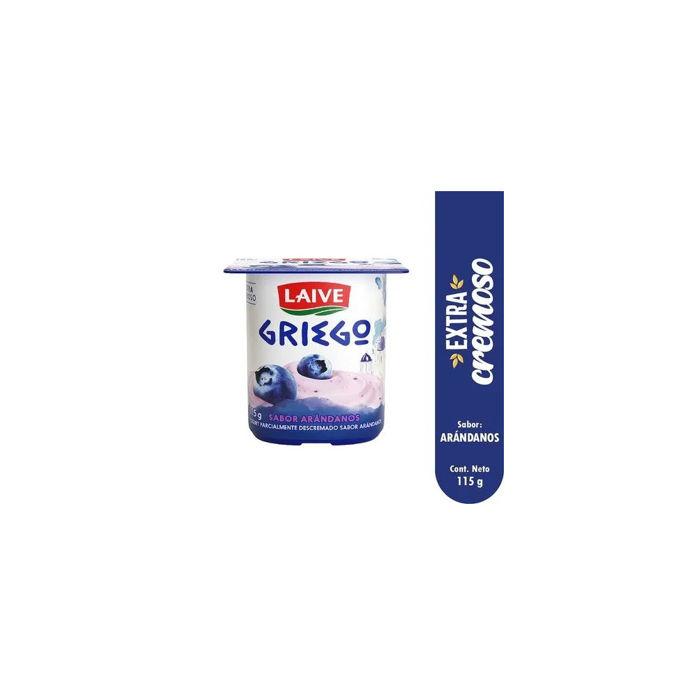 Yogurt Griego LAIVE Sabor a Arándanos Vaso 115g