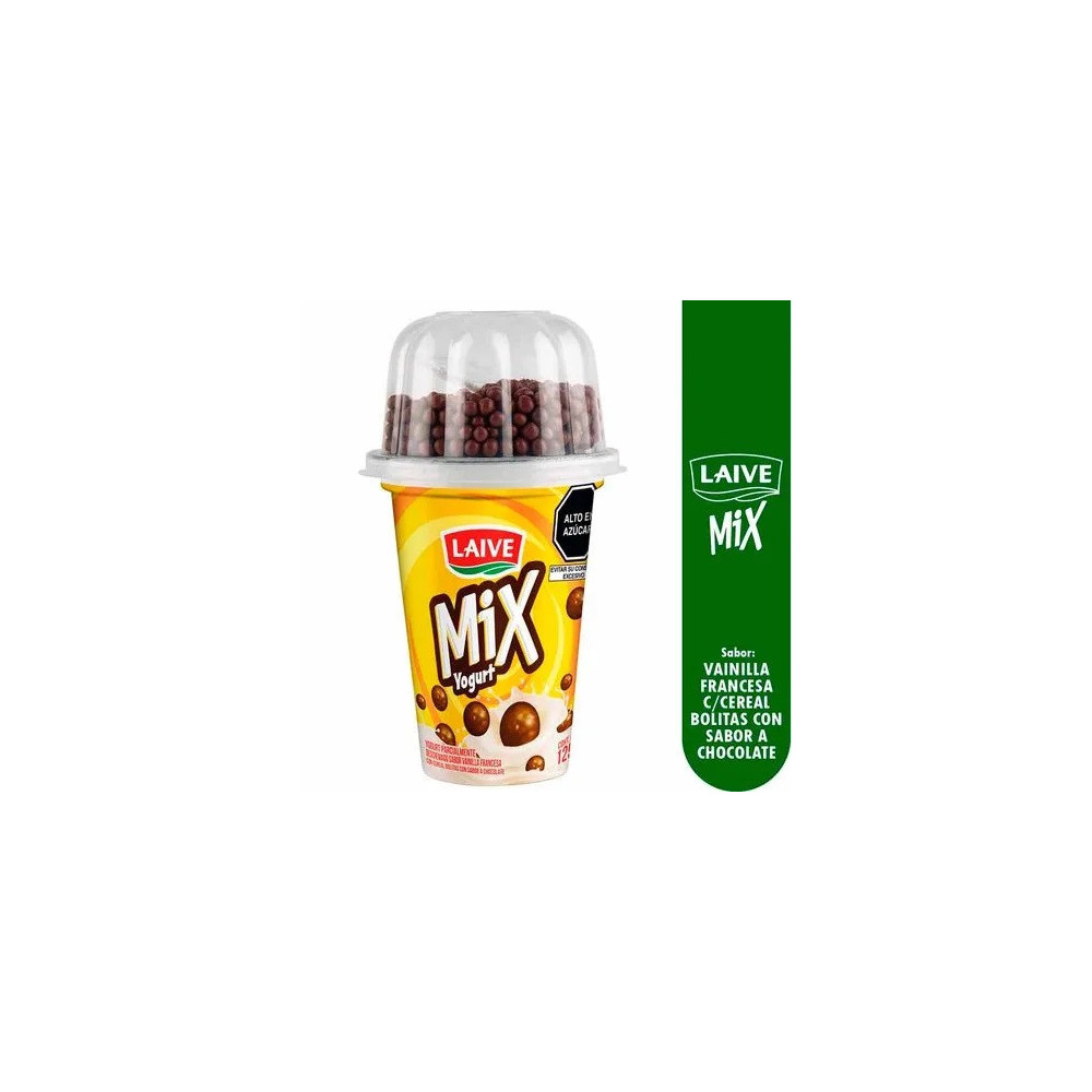 Yogurt LAIVE Mix Vainilla Francesa con Bolitas de Chocolate Vaso 125g Yogurt LAIVE Mix Vainilla Francesa con Bolitas de Chocolate Vaso 125g
