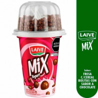 Yogurt LAIVE Mix Fresa con Bolitas de Chocolate Vaso 125g