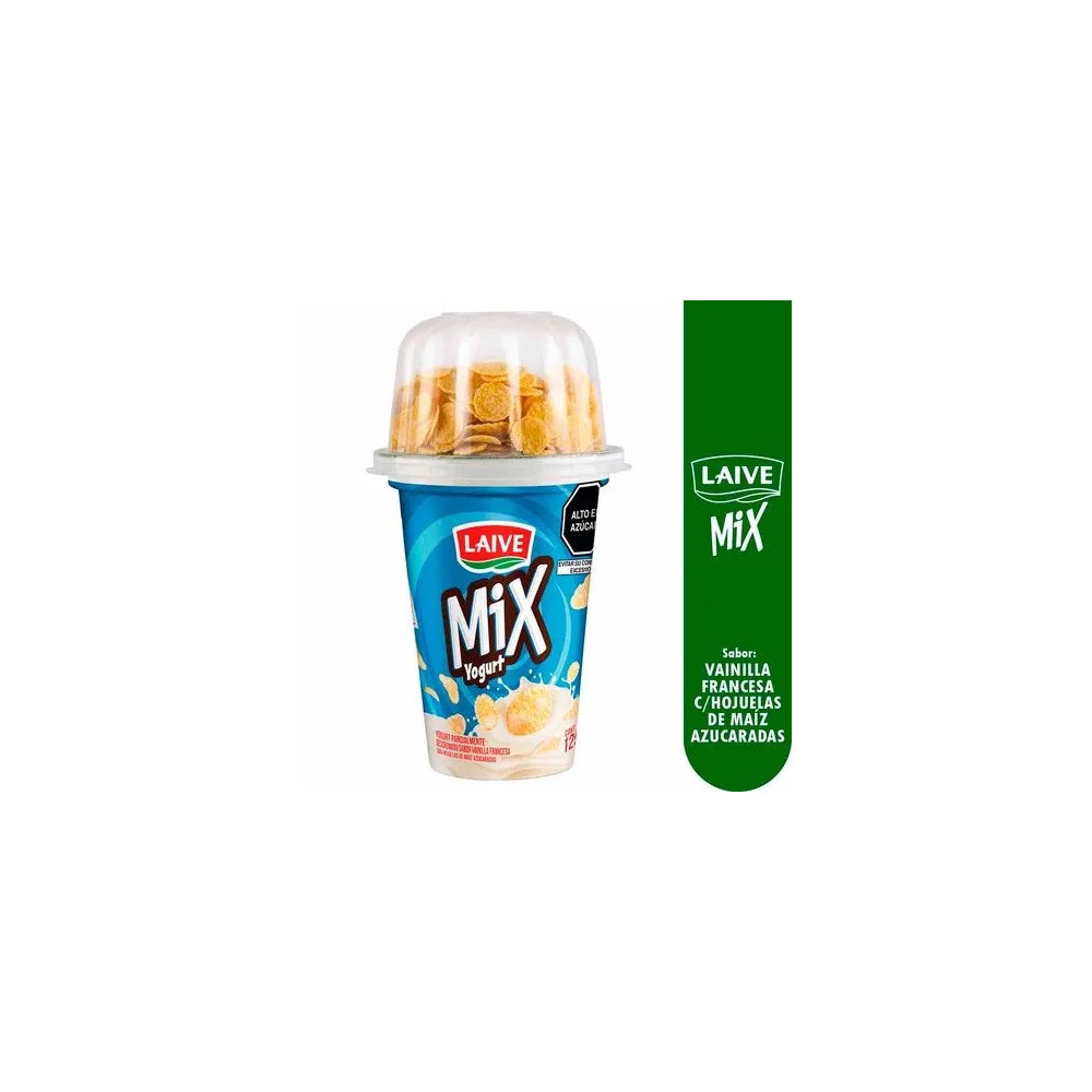 Yogurt LAIVE Mix Vainilla Francesa con Hojuelas Azucaradas Vaso 125g Yogurt LAIVE Mix Vainilla Francesa con Hojuelas Azucaradas Vaso 125g