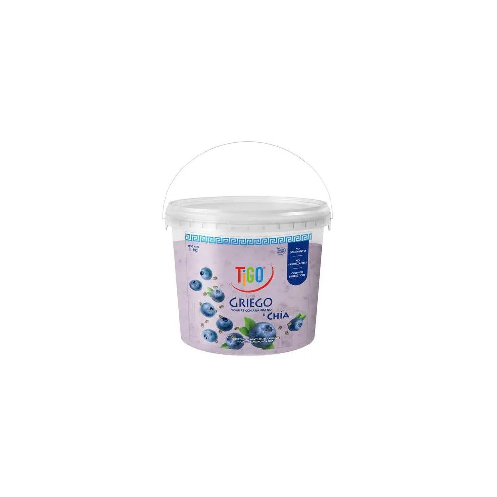 Yogurt Griego TIGO de Arándano & Chía Pote 1Kg