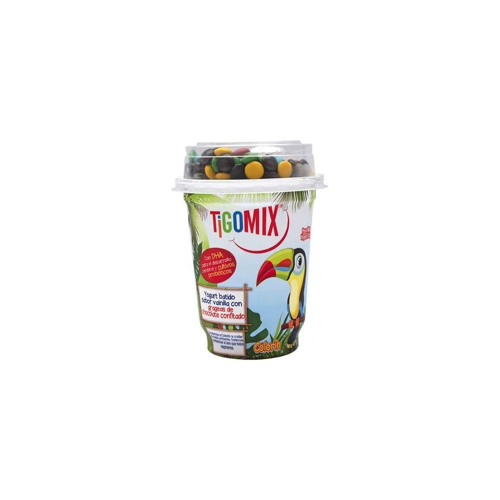 Yogurt TIGO Mix Vainilla con Grageas de Chocolate Confitado Vaso 125g Yogurt TIGO Mix Vainilla con Grageas de Chocolate Confitado Vaso 125g