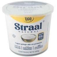 Yogurt Griego TIGO Straal Sabor Natural Pote 680g