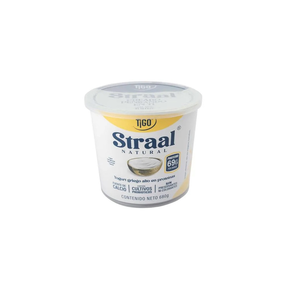 Yogurt Griego TIGO Straal Sabor Natural Pote 680g