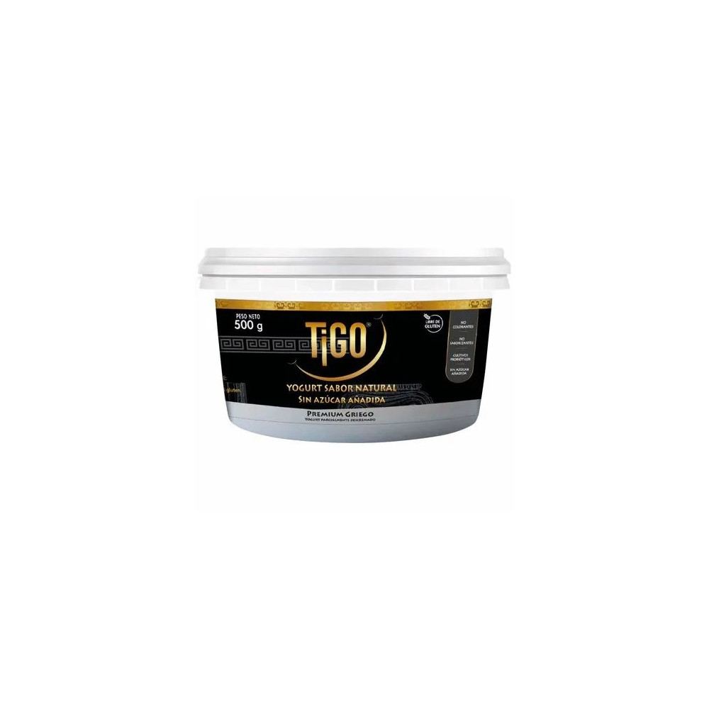 Yogurt Griego TIGO Sabor Natural sin Azúcar Pote 500g