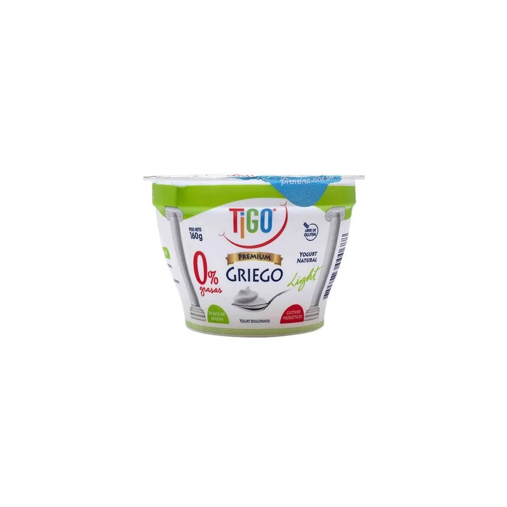 Yogurt TIGO Premium Estilo Griego Light Natural Vaso 160g