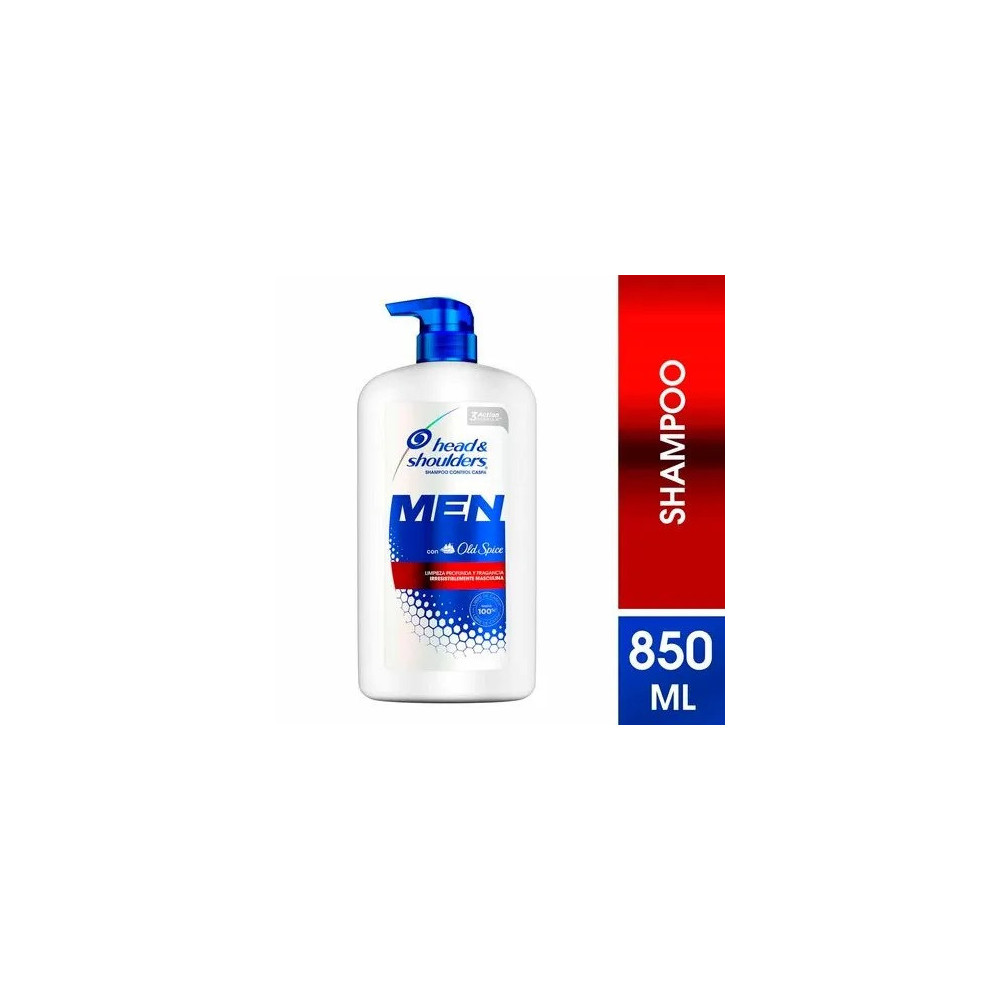 Shampoo HEAD & SHOULDERS Men Con Old Spice Control Caspa Frasco 850ml Shampoo HEAD & SHOULDERS Men Con Old Spice Control Caspa Frasco 850ml