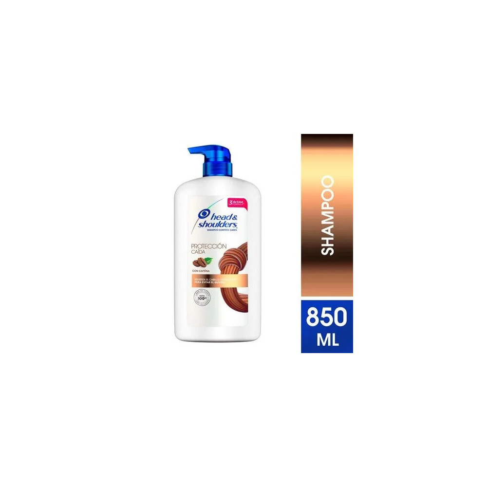 Shampoo HEAD & SHOULDERS Protección Caída con Cafeína Control Caspa Frasco 850ml Shampoo HEAD & SHOULDERS Protección Caída con Cafeína Control Caspa Frasco 850ml