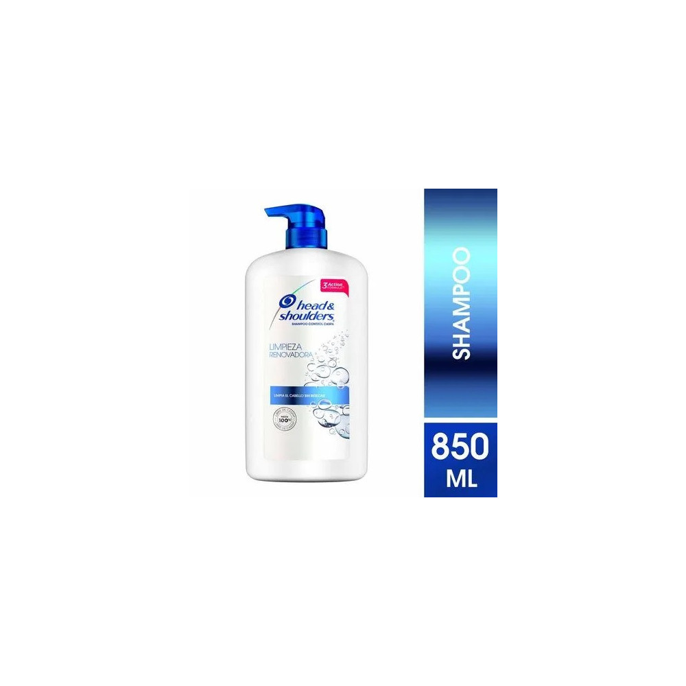 Shampoo HEAD & SHOULDERS Limpieza Renovadora Control Caspa Frasco 850ml Shampoo HEAD & SHOULDERS Limpieza Renovadora Control Caspa Frasco 850ml