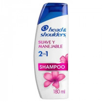 Shampoo H&S Suave y Manejable 2en1 Frasco 180ml