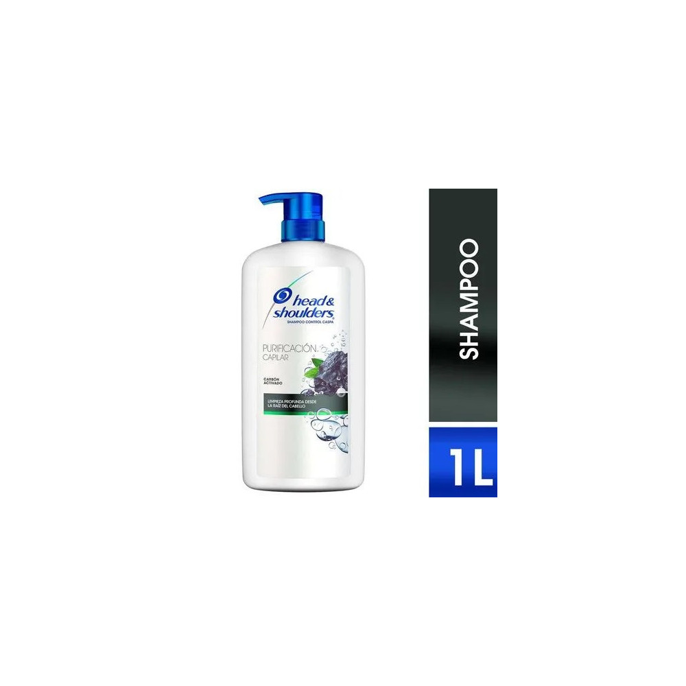 Shampoo HEAD & SHOULDERS Carbón Activado Frasco 1L Shampoo HEAD & SHOULDERS Carbón Activado Frasco 1L