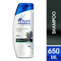 Shampoo HEAD & SHOULDERS Purificación Capilar Carbón Activado Control Caspa Frasco 650ml