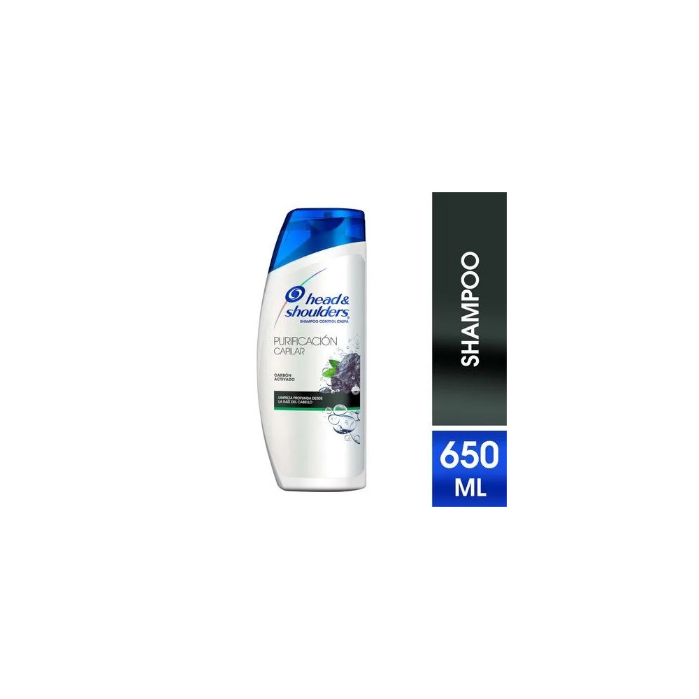 Shampoo HEAD & SHOULDERS Purificación Capilar Carbón Activado Control Caspa Frasco 650ml Shampoo HEAD & SHOULDERS Purificación Capilar Carbón Activado Control Caspa Frasco 650ml